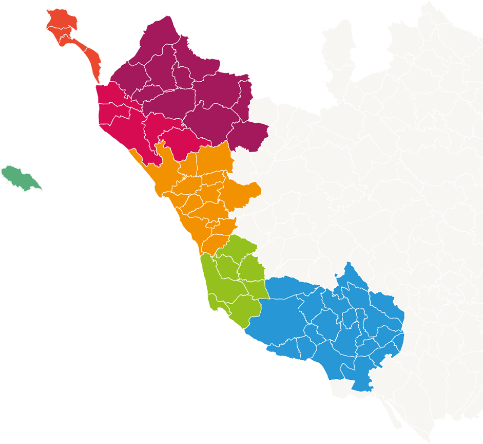 Carte avec les antennes mission locale